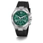 Mens Guess Silver Multi-Function Green Dial Watch - GW1011G1 - image 3