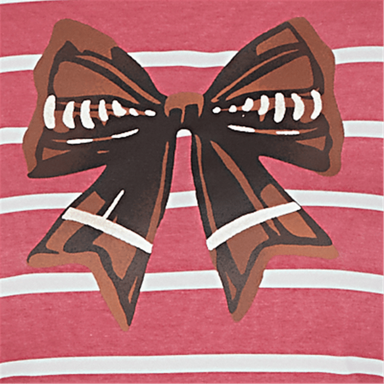 Petite Ruby Rd. Must Haves II Football Bow Stripe Tee