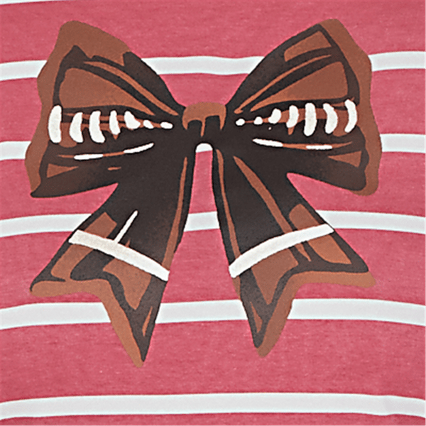 Petite Ruby Rd. Must Haves II Football Bow Stripe Tee