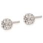 Pure Fire 14kt. White Gold 1/2ctw. Diamond Cluster Screw Earrings - image 2
