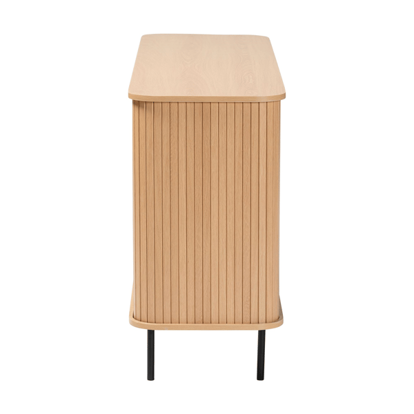 Baxton Studio Lucia Fluted Wood Sideboard Cabinet