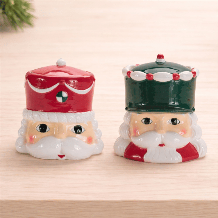 Melrose Ceramic Nutcracker Canister - Set of 2