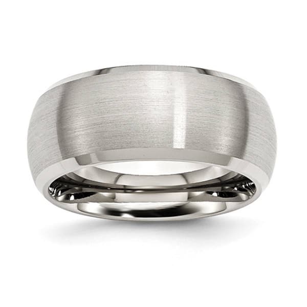 Mens Gentlemen's Classics&#40;tm&#41; Beveled Edge & Polished Steel Band - image 