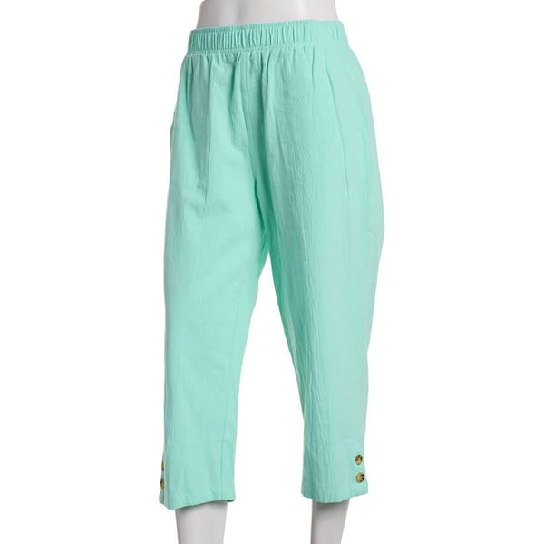 Petite Emily Daniels Cotton Sheeting Solid Capri Pants