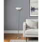 HomeRoots 71in. Silver Torchiere Floor Lamp With Bowl Shade - image 2