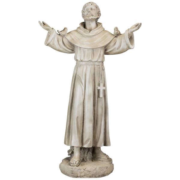 Northlight Seasonal St. Francis of Assisi w/ Birds Garden Statue