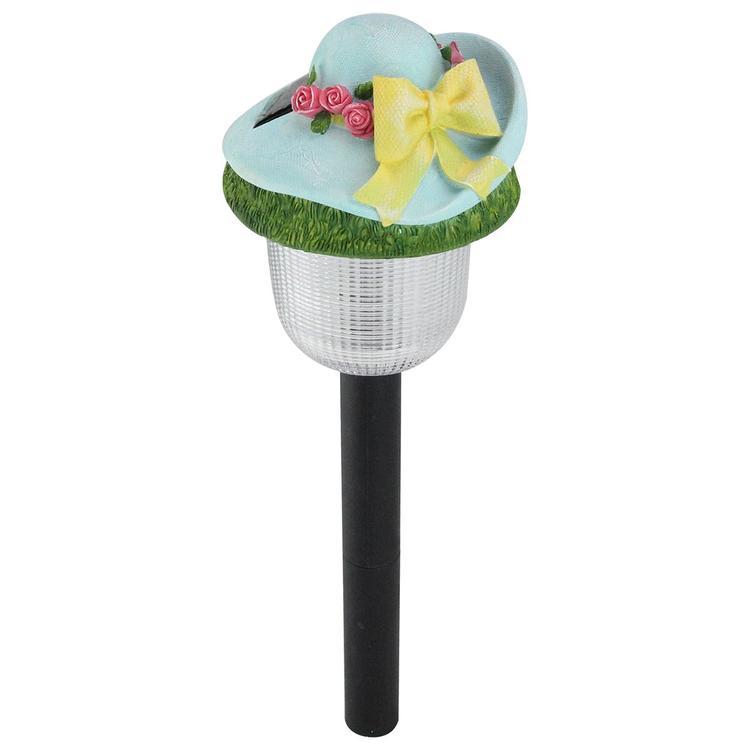 CC Outdoor Living LED Solar Powered Outdoor Rose Hat Garden Light