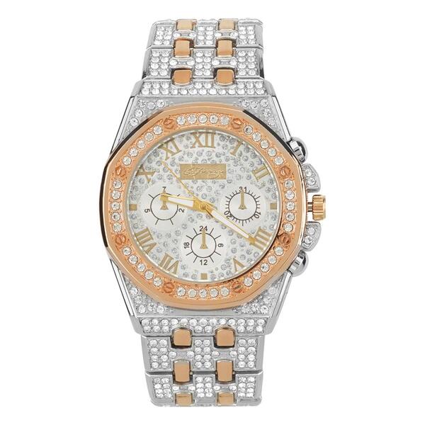 Womens Ed Hardy Two-Tone Crystal Bling Watch - 15121S-42-B34 - image 