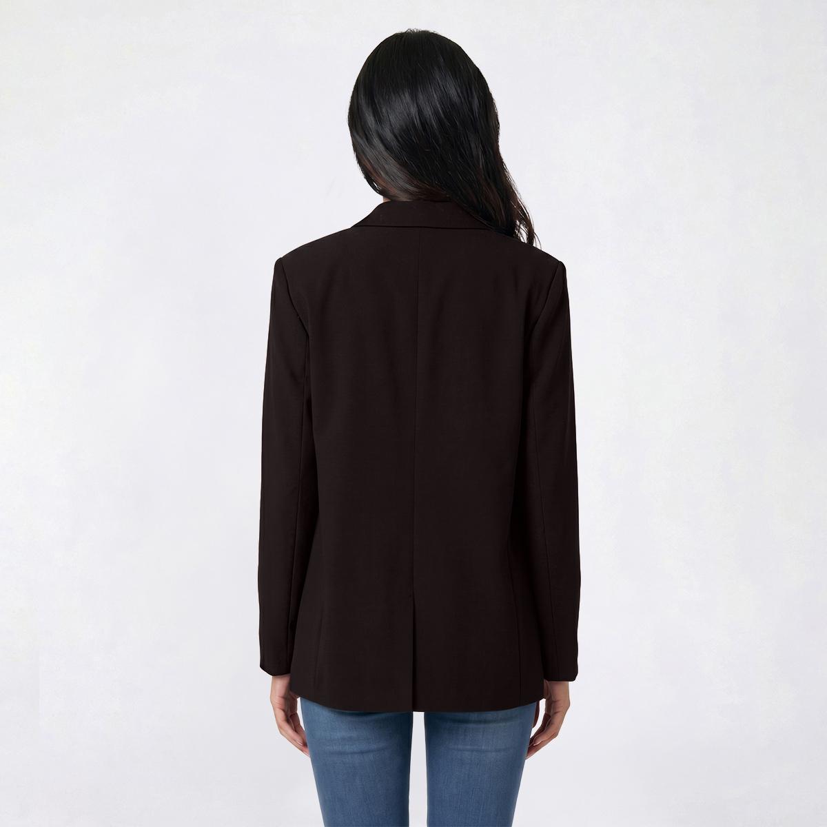 Juniors Love Tree Vertigo 1 Button Oversized Blazer