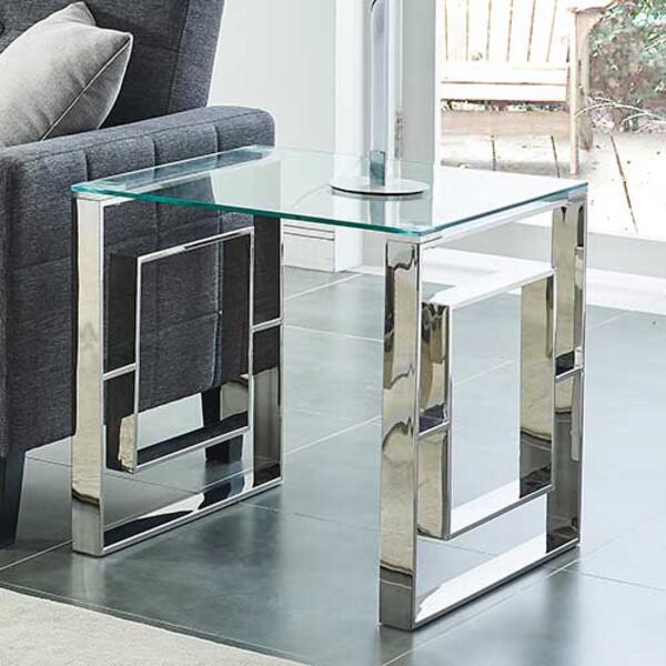 Worldwide Homefurnishings Stainless Steel Accent Table - image 