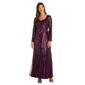 Womens R&M Richards Long-Sleeved Sequined Evening Gown - image 1