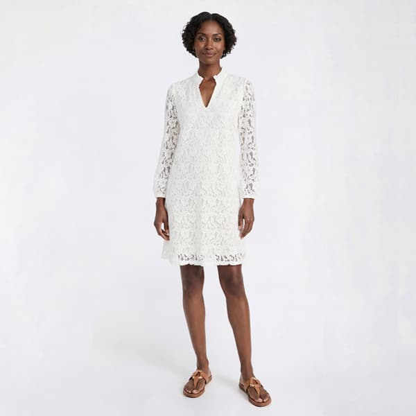 Womens Harper 241 Long Sleeve Lace Split Neck Shift Dress