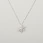 Clear Cubic Zirconia Snowflake Pendant Necklace - image 1
