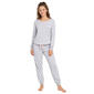 Juniors Pillow Talk Long Sleeve Cat Face Joggers Pajama Set - image 1