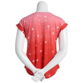 Womens New Direction Dip Dye Star Blouse - Red