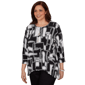 Plus Size Alfred Dunner Classics Geometric Abstract Blouse - image 3