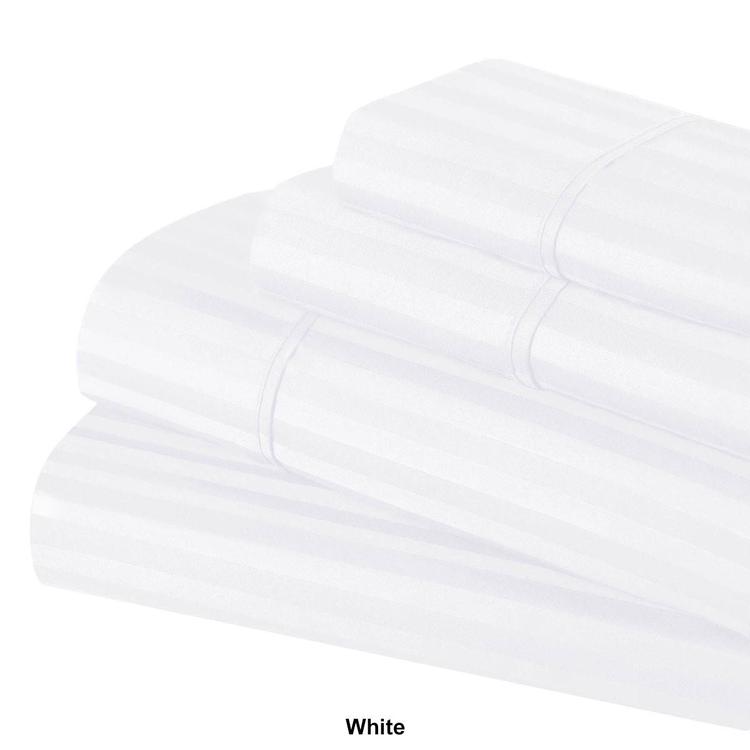Superior 300TC Egyptian Cotton Striped Deep Pocket Sheet Set