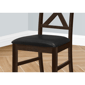 Monarch Specialties 37in. Brown Leather Dining Chair - Set Of 2 - image 3