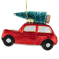 Northlight Station Wagon with Tree Glass Christmas Ornament - image 3