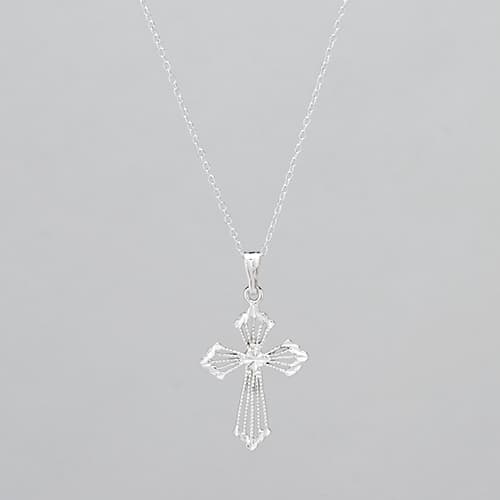 Marsala Openwork Cross Pendant Necklace - image 