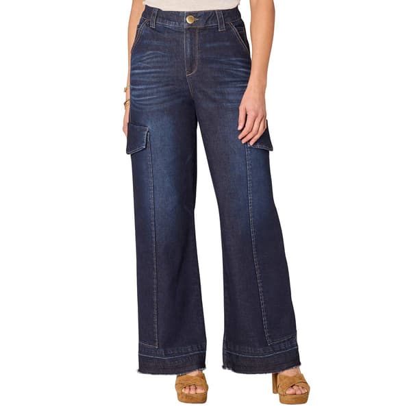 Womens Democracy Absolution&#40;R&#41; Skyrise Cargo Frayed Hem Jeans - image 