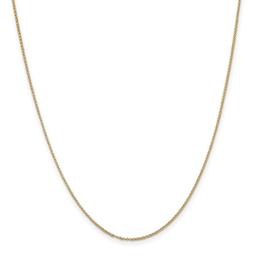 Unisex Gold Classics(tm) 1.15mm. 14k Gold Solid Rolo Chain Necklace