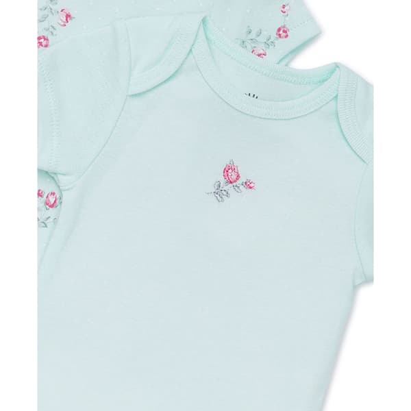 Baby Girl &#40;NB-9M&#41; Little Me 3pk. Floral Spray Bodysuits