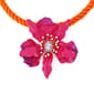 Betsey Johnson Hothouse Bloom Orchid Pendant Statement Necklace - image 3