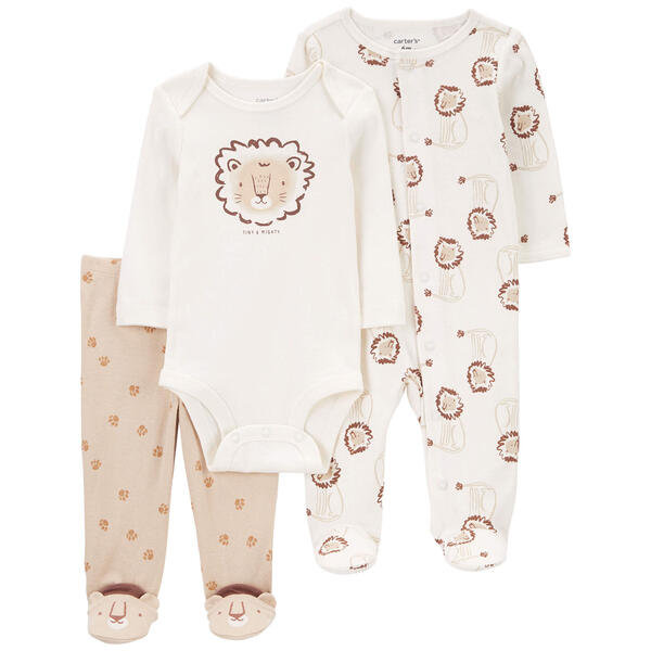 Baby Boy &#40;Preemie-9M&#41; Carters&#40;R&#41; 3pc. Lion Tiny & Mighty Set - image 