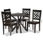 Baxton Studio Ela Dark Brown Finished Wood 5pc. Dining Set - image 9