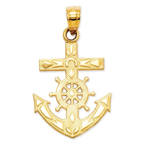 Gold Classics(tm) 14k. Mariners Cross Pendant - image 