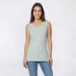 Womens Preswick & Moore® Rib V Neck Tank Top - image 2
