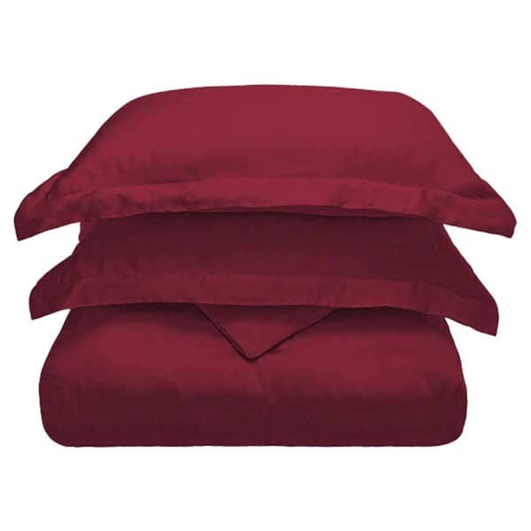 Superior 300TC Solid Wrinkle-Free Duvet Cover Set