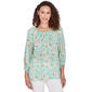 Womens Skye''s The Limit Soft Side Printed 3/4 Sleeve Top - image 1