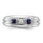 Mens Gentlemen&#8217;s Classics&#8482; 14kt. White Gold Sapphire Satin Ring - image 4