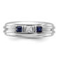 Mens Gentlemen’s Classics™ 14kt. White Gold Sapphire Satin Ring - image 4