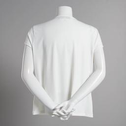 Petite Kasper Solid Short Sleeve Drape Neck Blouse