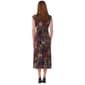 Womens Connected Apparel Sleeveless Floral Ruched Midi Dress - image 2