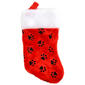 Plush Pet Paw Print Stocking with White Cuff - image 1