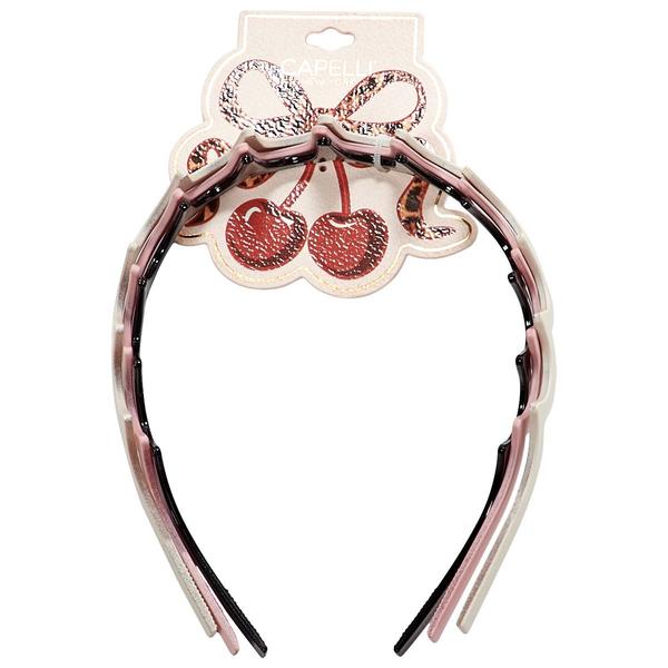Womens Capelli New York 3pc. Scalloped Edge Headbands - image 