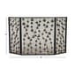 9th & Pike® Gold Metal Modern Fireplace Screen - image 5