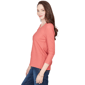 Plus Size Emaline Key Items 3/4 Sleeve V Neck Textured Tee - image 4