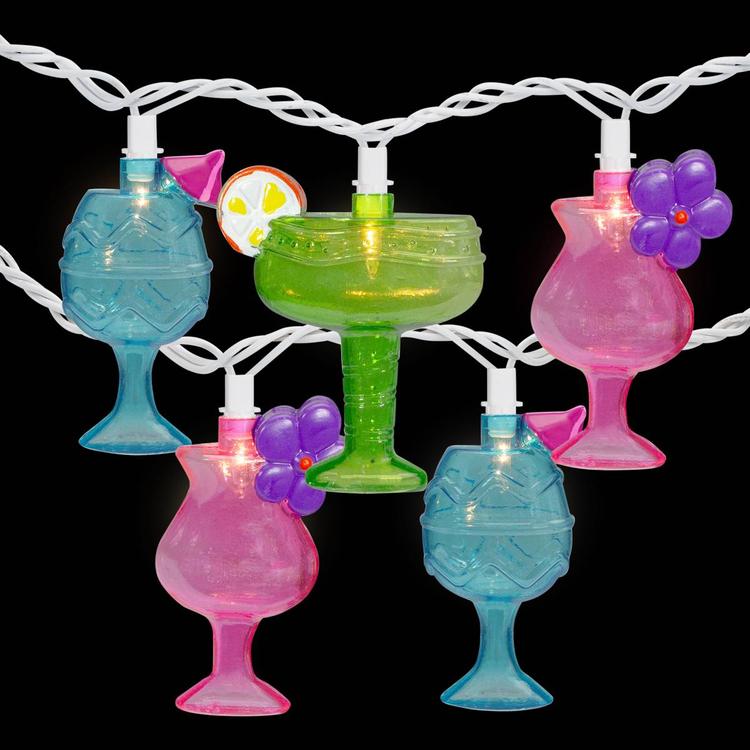 Northlight Seasonal 7.5ft. Cocktail Glasses Patio Light Set