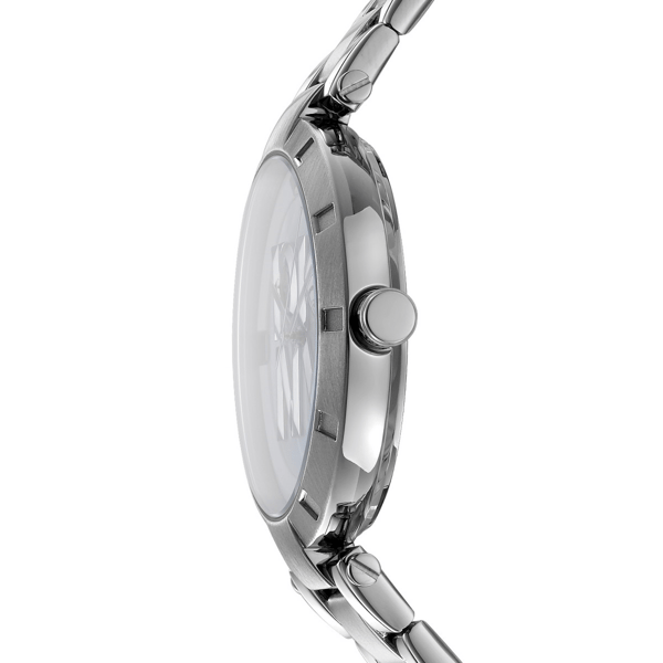 Womens DKNY Essential Logo Pink Dial Bracelet Watch-DK1L041M0055