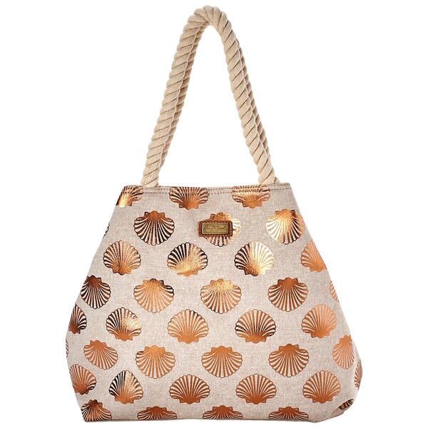 Sun ''N'' Sand Joe Gold Shells Tote - image 