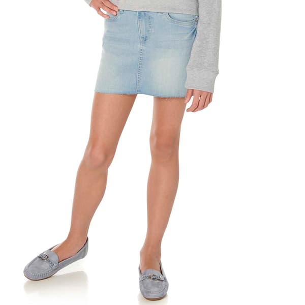Girls (7-14) YMI(R) Mini Raw Hem Jean Skort - image 