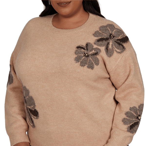 Plus Size Skye’s the Limit Signature Sweaters Floral Sweater