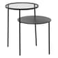 9th & Pike(R) Round Glass And Metal Layered Accent Table - Set Of 2 - image 1