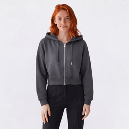 Juniors Derek Heart High Low Drop Shoulder Zip Fleece Hoodie