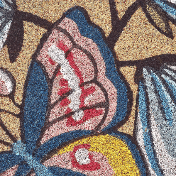 VCNY Home Butterfly Outdoor Coir Doormat